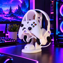 Suporte para controle Xbox Headset fone de ouvido decoração Quarto e Mesa gamer