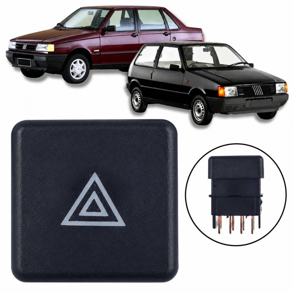 BOTÃO INTERRUPTOR DE PISCA ALERTA FIAT UNO PREMIO ELBA 1985/1995
