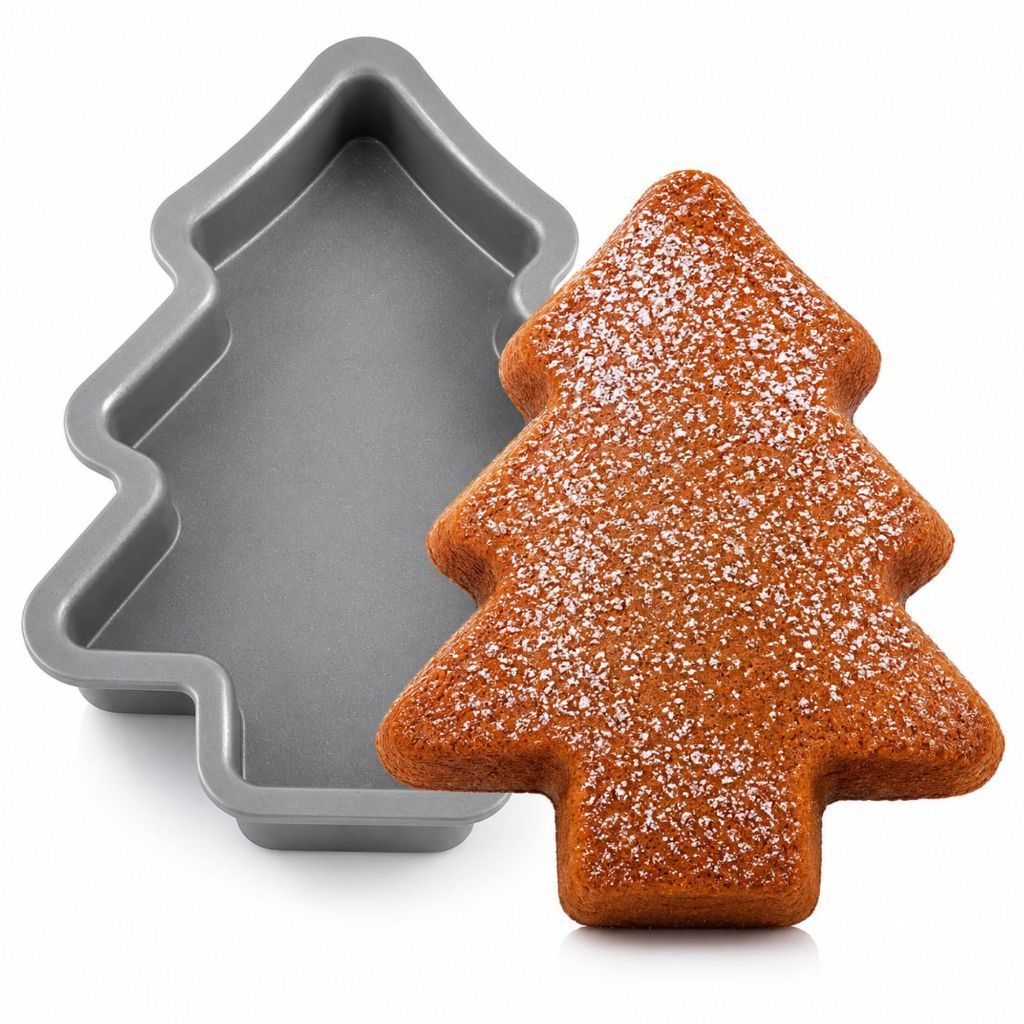 Forma de Mini Bolo em Silicone Árvore de Natal 12cm