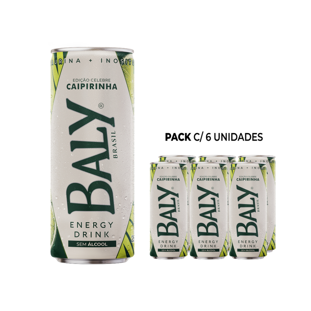 Energético Baly Caipirinha Celebre 250ml Pack 6 Latas