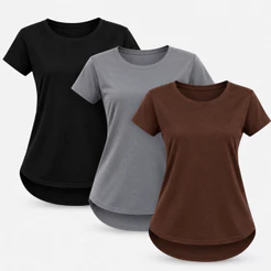 Blusa Feminina Dry Fit Gola Redonda Academia Treino