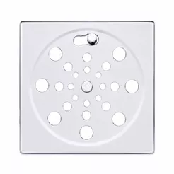 Ralo Abre e Fecha em Aço Inox Cromado 15cm X 15cm + Porta Grelha 15cm x 15cm