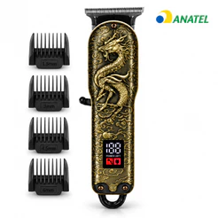 Máquina de Cortar Cabelo e Barba Profissional Sem Fio Silenciosa Altomex
