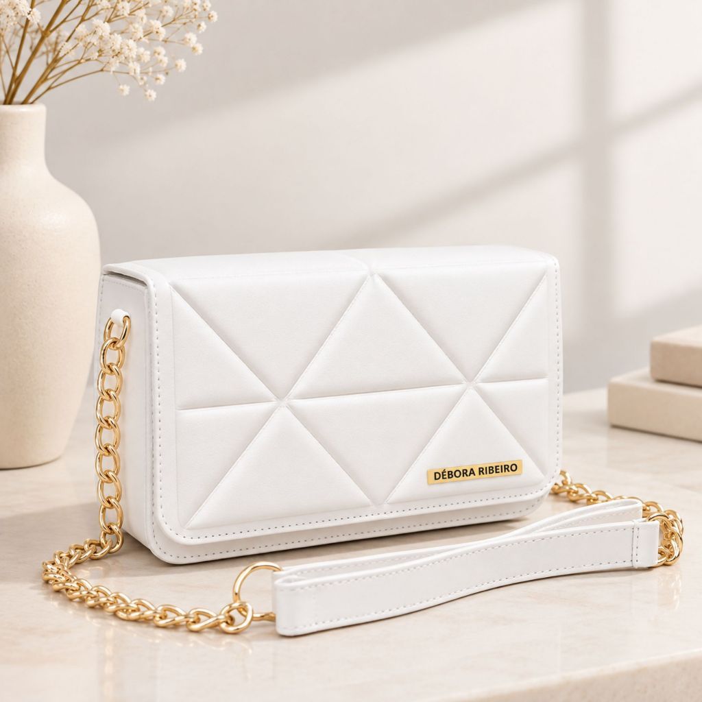 Bolsa Feminina Pequena Alça Transversal em Corrente Estilosa Dia a Dia Moderna Casual Luxuosa Oferta