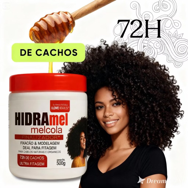 Hidra Mel mel cola 500 Gr/  kit 3x1 shampoo e condicionador