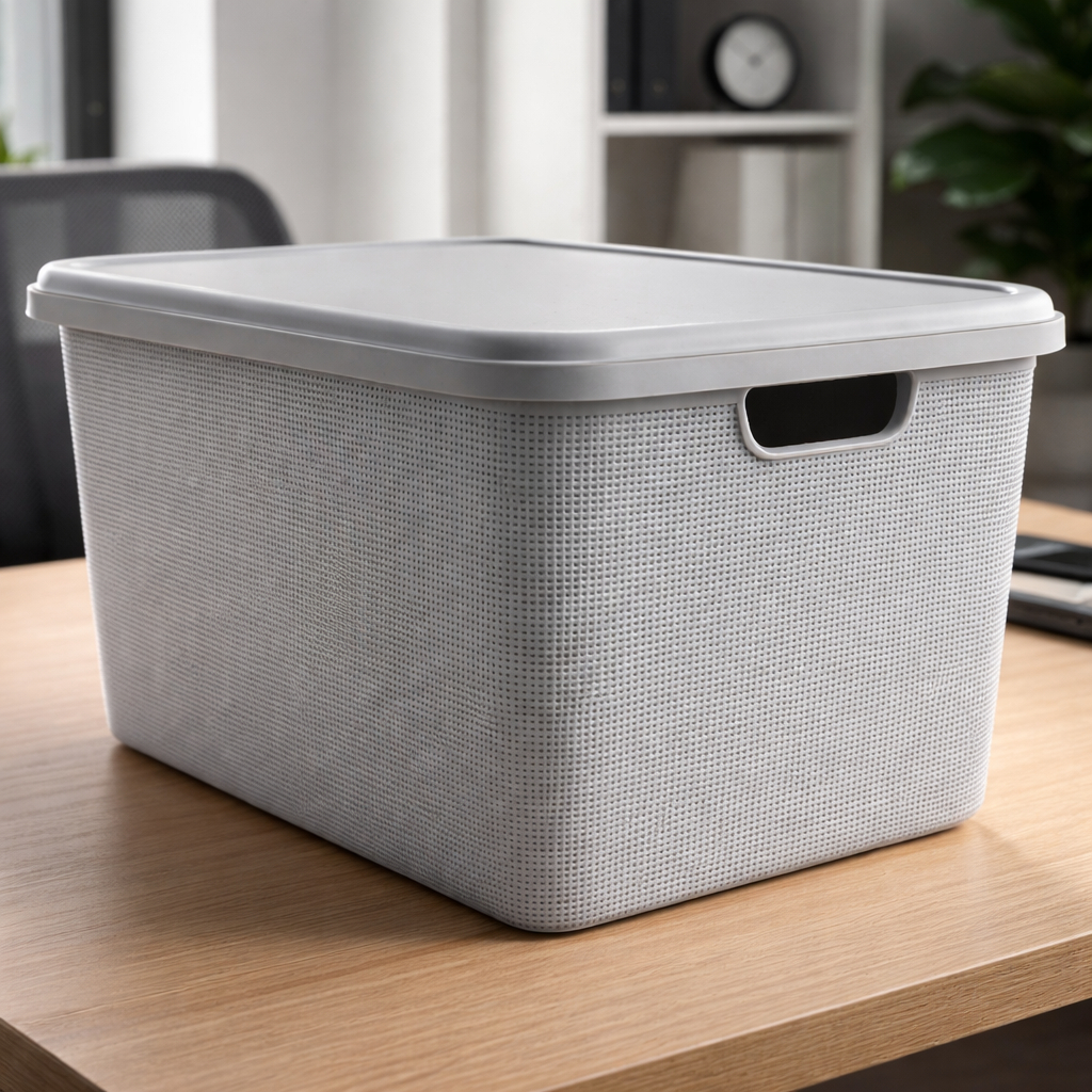 Caixa Organizadora Com Tampa 22 Litros Grande em Plástico Cozinha Banheiro em Oferta na Shopee