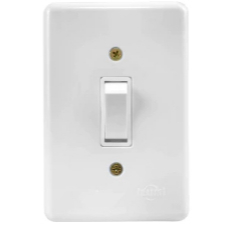 Kit 3, 6 ou 9 Interruptor 1 Tecla Paralelo Linha Monobloco Simples/ Interruptor 1 Tecla Paralelo Linha Modular Moderno