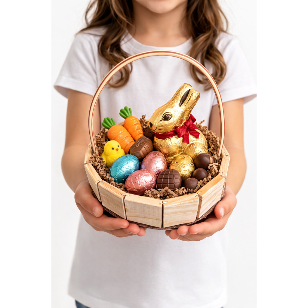 Kit 10 Cesta Pinus Redonda 25x25 Páscoa Dia das Mães Fraldeira Artesanato Decoração Presente