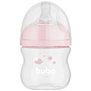 Mamadeira Buba Easy Flow 120 ml Anticólica Rosa Bico Silicone Fluxo TAM 1 em Oferta na Shopee
