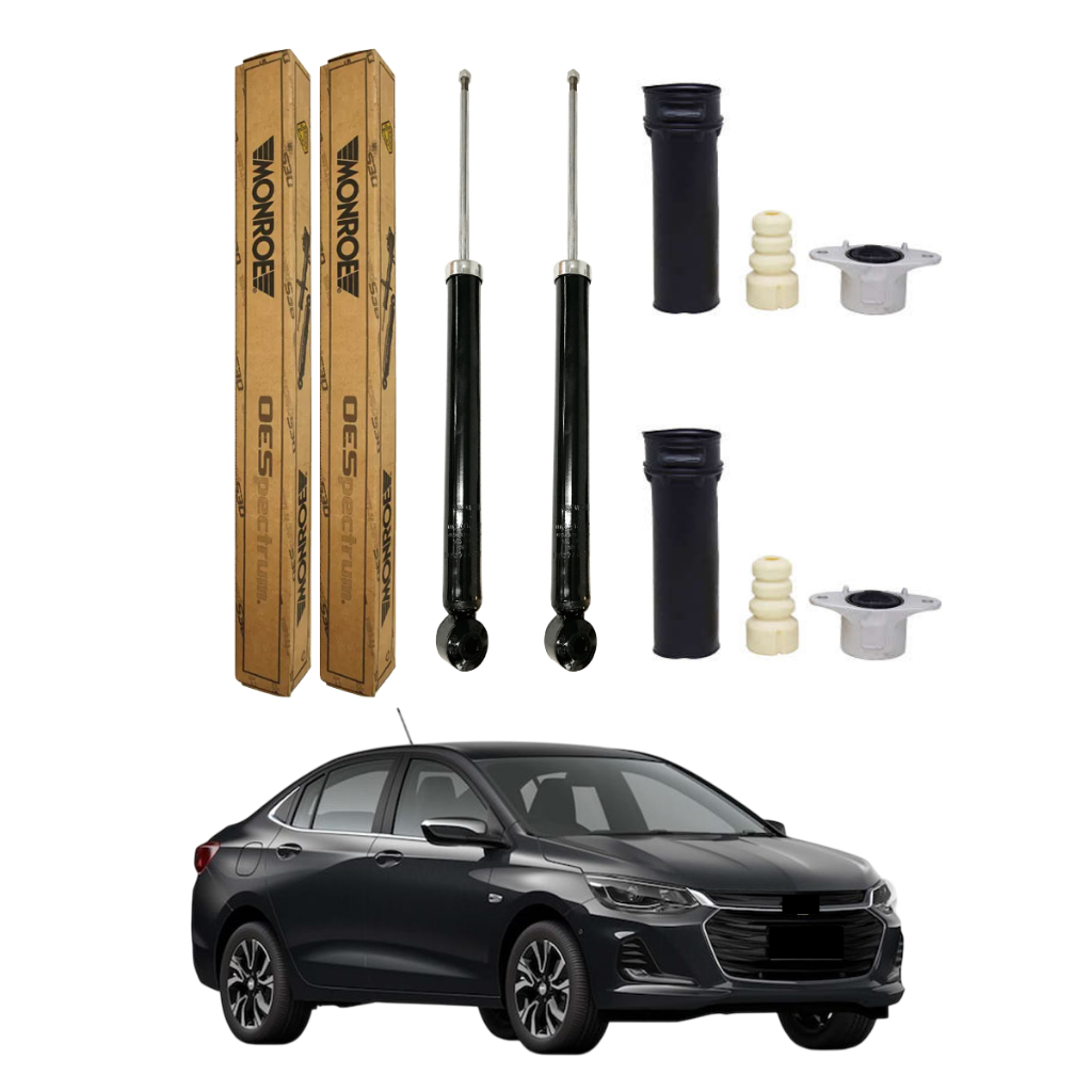PAR AMORTECEDOR TRASEIRO NOVO ONIX PLUS 2020 A 2025 MONROE + KIT