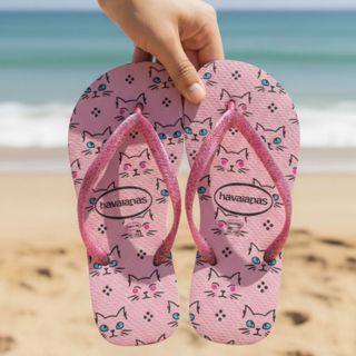 Chinelo Havaianas Original Feminino Confortável Gatinho Rosa Envio Imediato em Oferta na Shopee