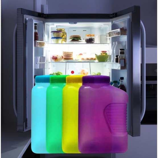 kit Garrafas Geladeira 2L Coloridas Plástico Cozinha Água Domestico Verão Moringa