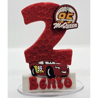 Vela de Aniversário Relâmpago McQueen Biscuit Vermelha com Nome + Pavio Mágico em Oferta na Shopee