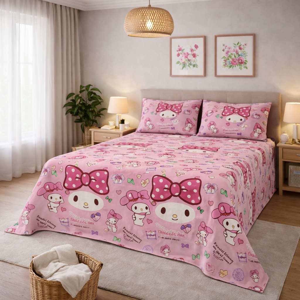 Kit Lençol Personagem Infantil Queen/Box/Solteiro Toque de Algodão + 2 Porta travesseiros *OFERTA em Oferta na Shopee