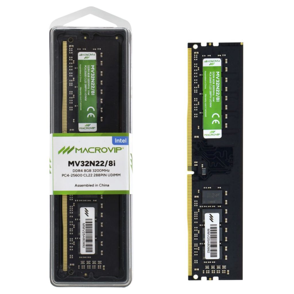 Memória RAM DDR4 8GB 320Mhz Macrovip MV32N22/8I UDIMM