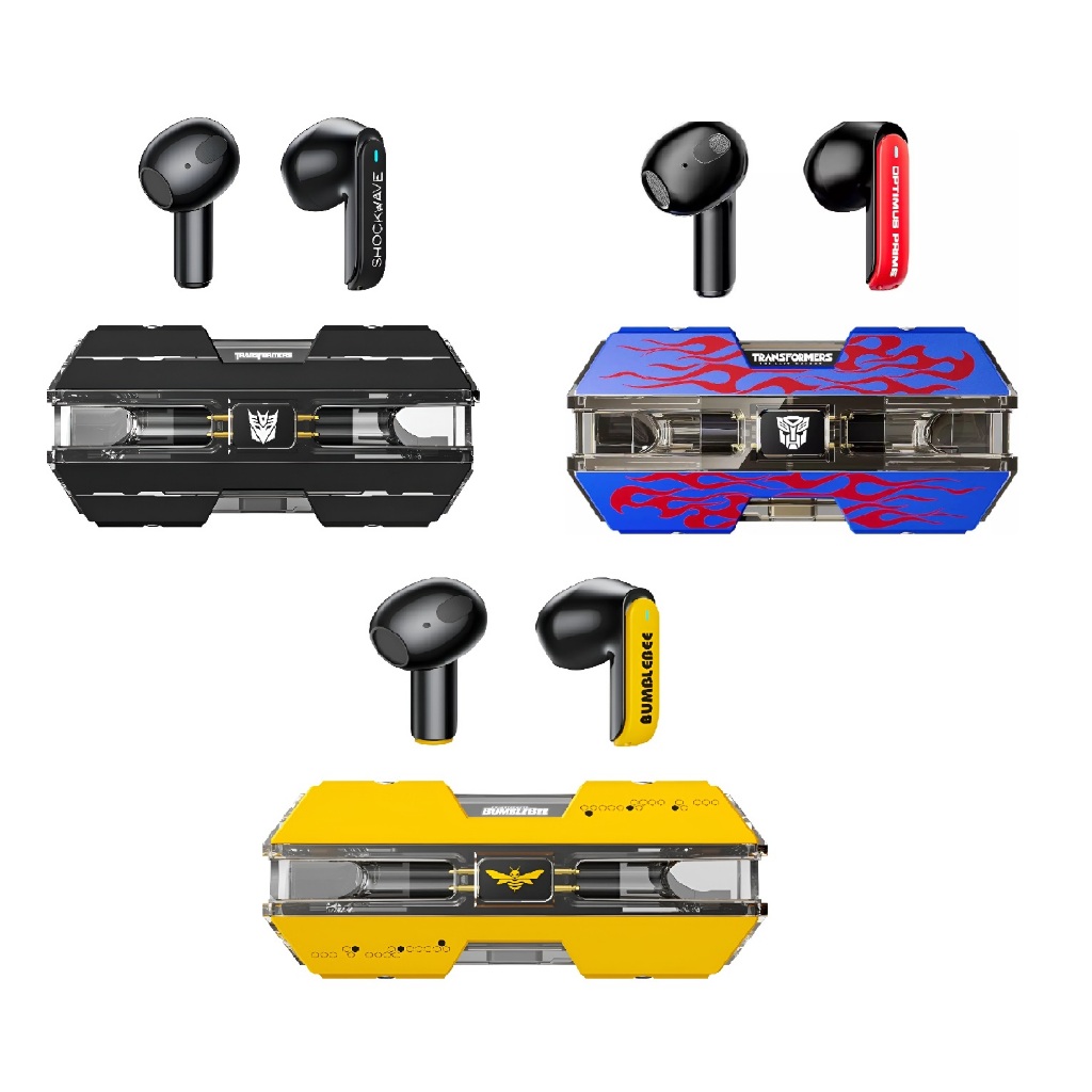 Fone Bluetooth 5.3 TWS Transformers Optimus Prime TFT01 Sem Fio Gamer com Microfone Original