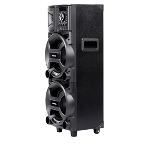 Caixa de Som Amplificada ACA 1101 Black Duplo 8 - AUX/USB/CARD, Bluetooth, Preto, 1100W RMS