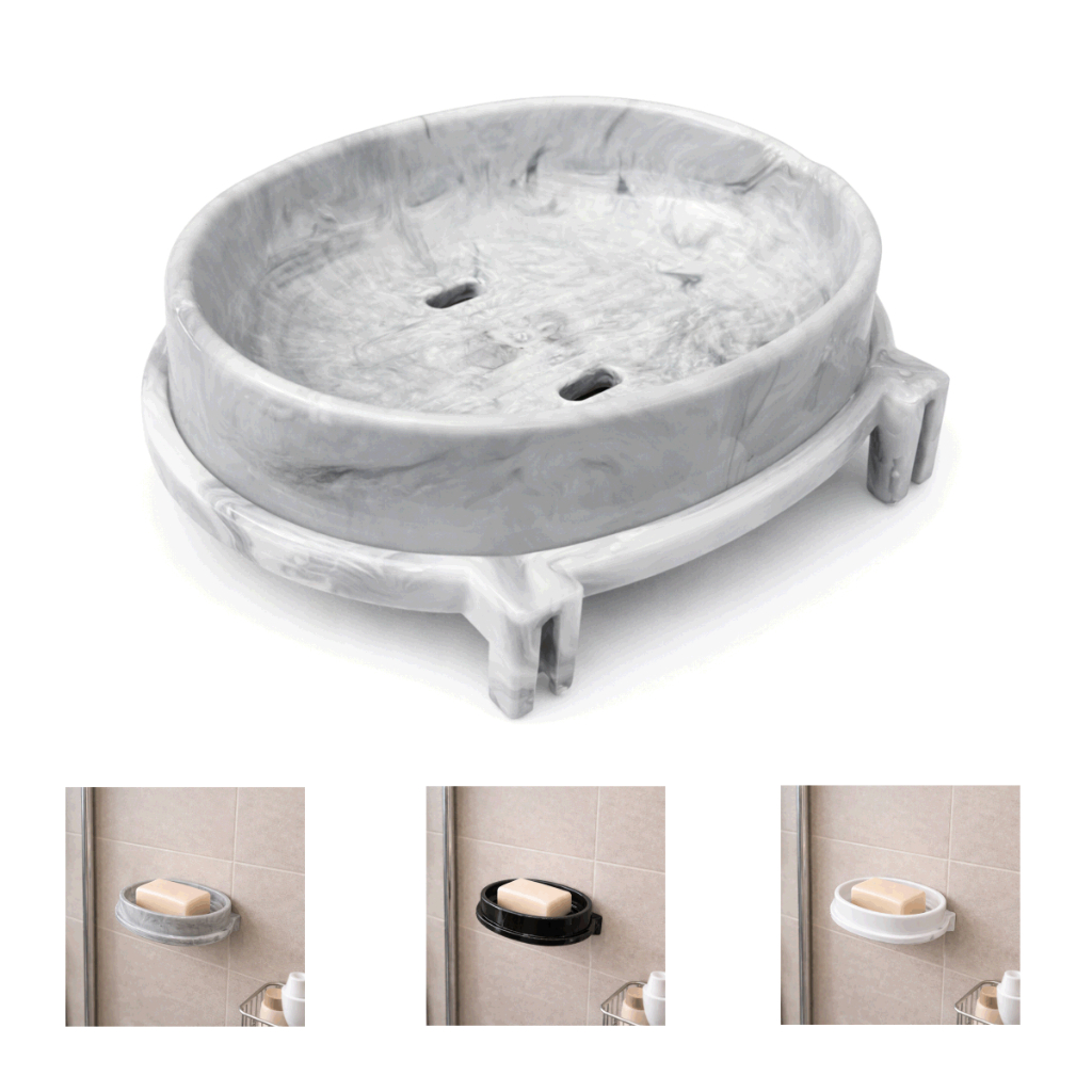 Saboneteira De Parede Banheiro Chuveiro Porta Sabonete Removível 3 Cores em Oferta na Shopee