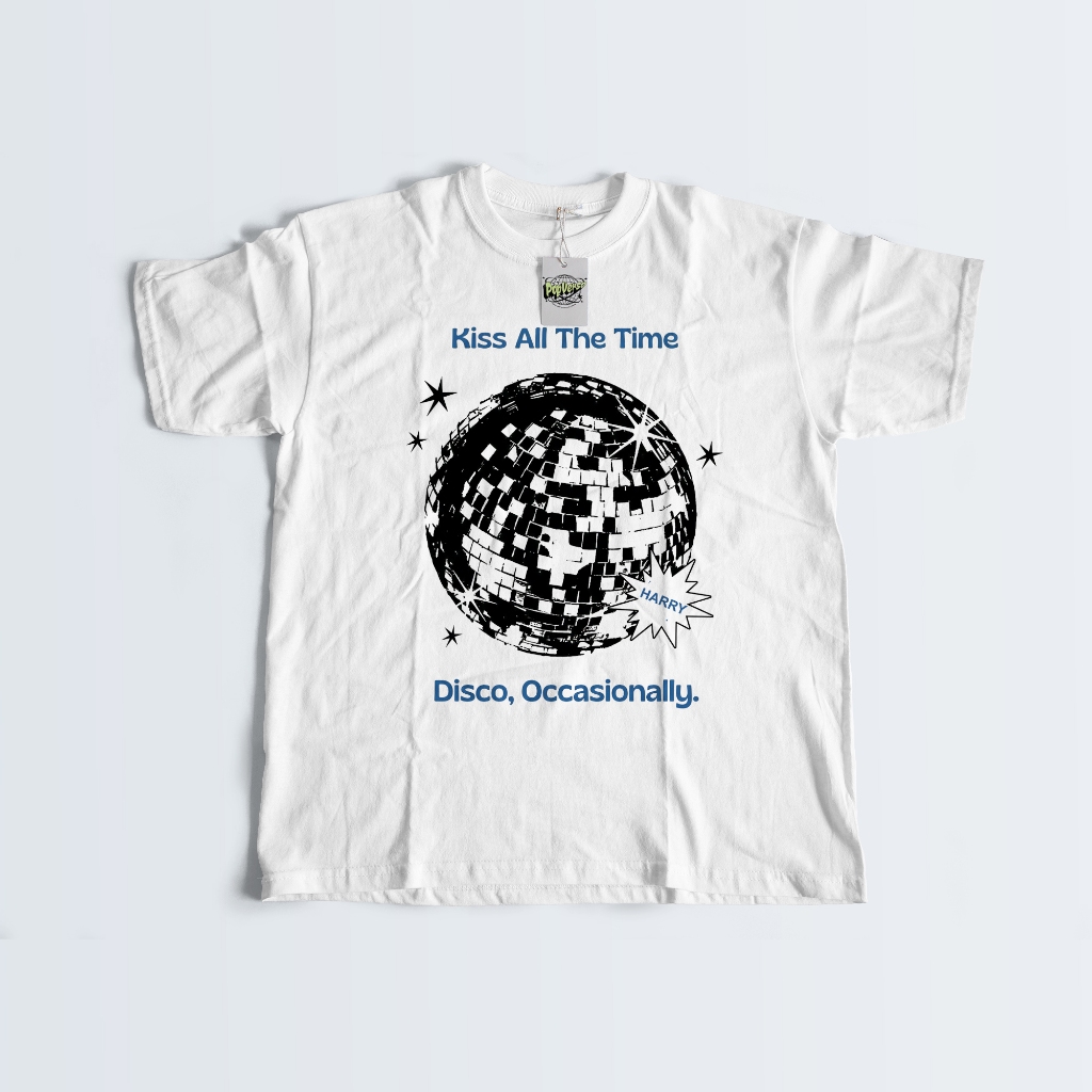 CAMISETA - HARRY STYLES -  KISS ALL THE TIME DISCO OCCASIONALLY - TOGETHER TOGETHER TOUR - 100% ALGODÃO  + BRINDES