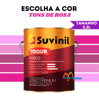 Tinta Acrílica Fosco 3,2l Tons De Rosa Parede Toque Fosco Suvinil em Oferta na Shopee