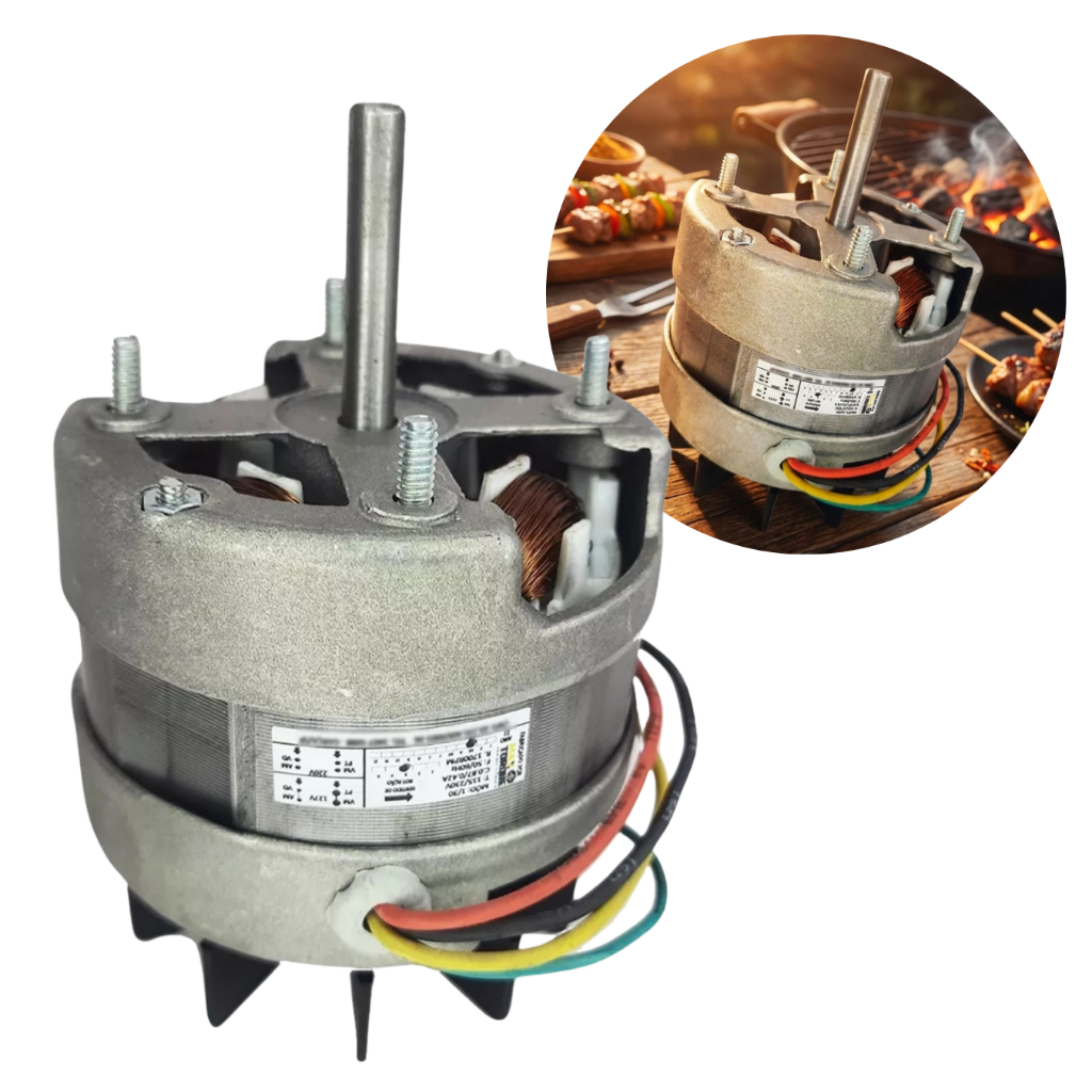 Motor Para Churrasqueira Gira Grill Profissional Alta Potência Silencioso Espeto Bivolt Maxtorque