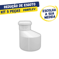 KIT 5 LUVA BUCHA DE REDUÇÃO EXCENTRICA ESGOTO 100x50 100x75 e 75x50