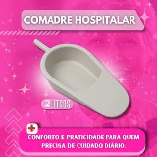 Urinol Comadre Hospitalar Feminino Estilo Pá 2.500ml Grande para Acamados Envio em 24horas em Oferta na Shopee