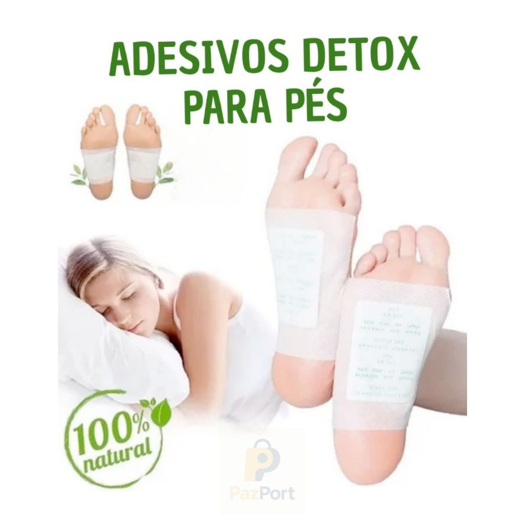 Adesivos Detox para os Pés Elimine Odor, Impurezas e Toxinas Naturalmente Almofada Detox Para os Pés