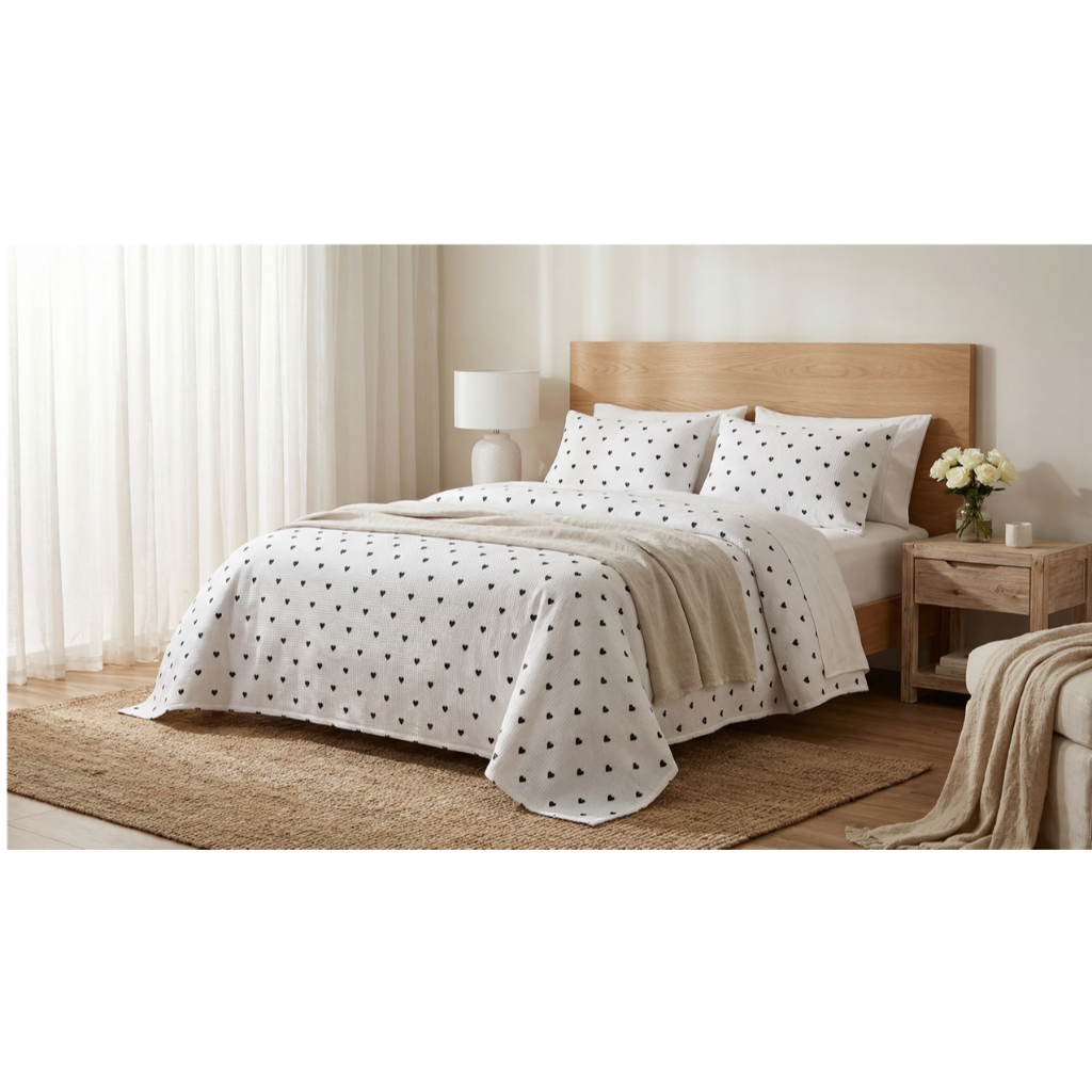 colcha casal / Queen / king / solteiro tecido piquet algodão cobre leito e porta travesseiros em Oferta na Shopee