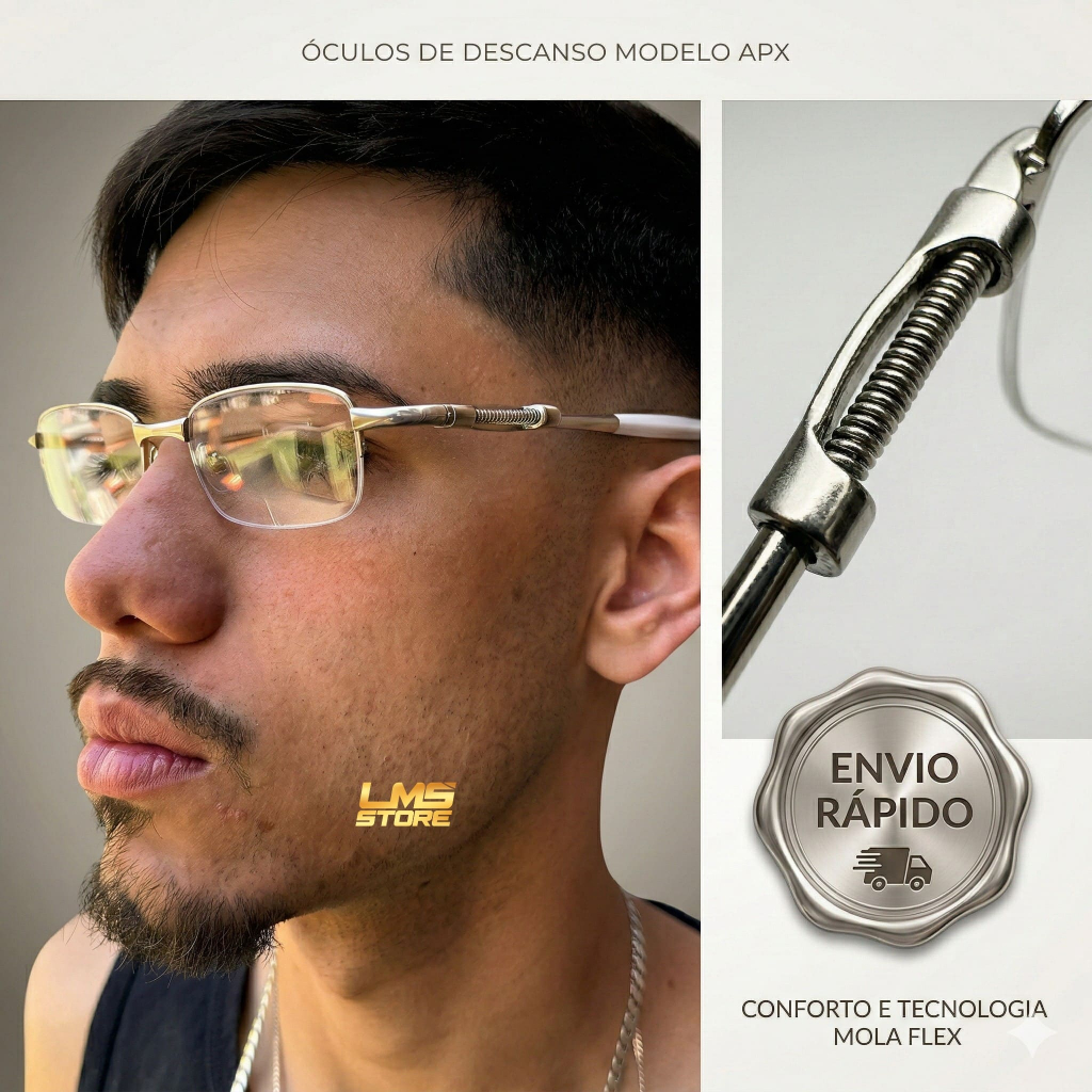 Armação De Descanso Óculos Masculino Sem Grau MOLA Lupinha de Descanso3 em Oferta na Shopee