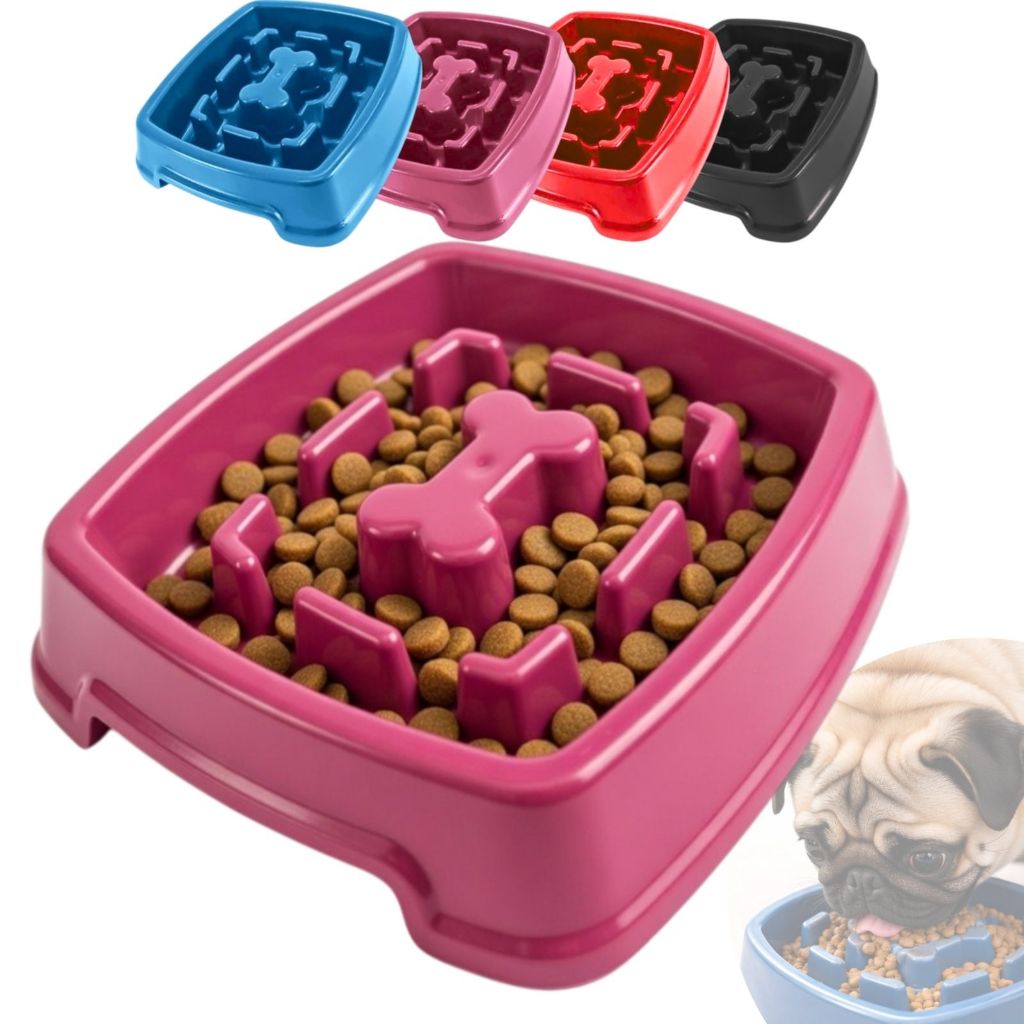 Comedouro Educativo Lento Para Cachorro Gato Antistress Obesidade Engasgo em Oferta na Shopee