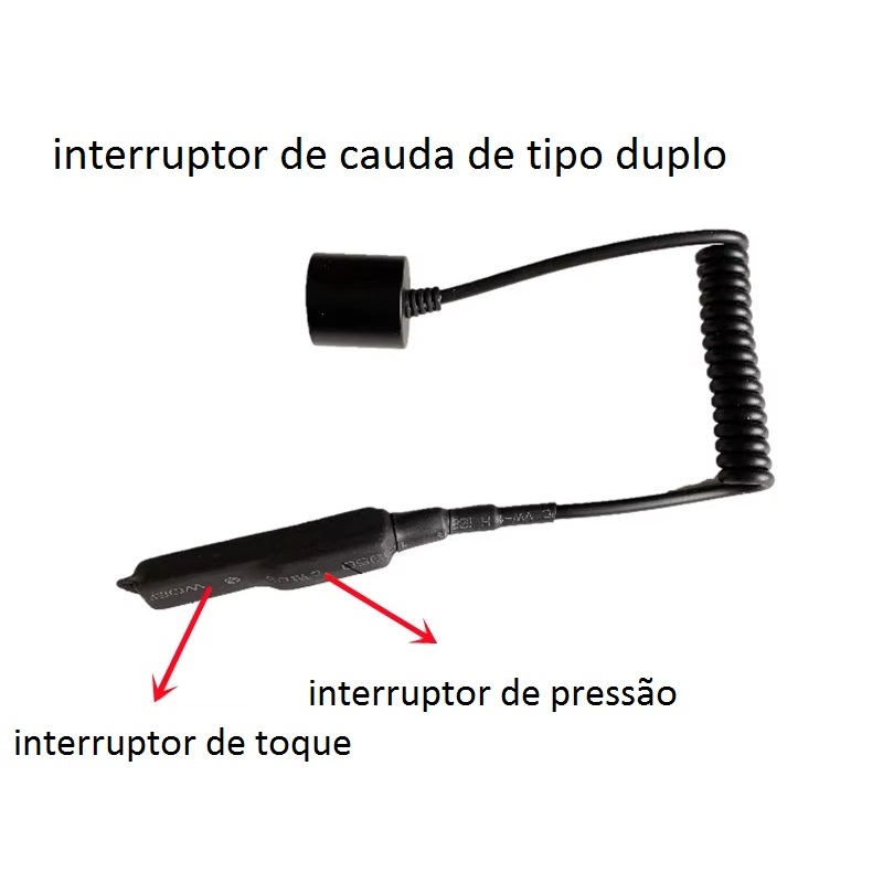 Acionador remoto On Off 2 botoes de ligar para mira laser