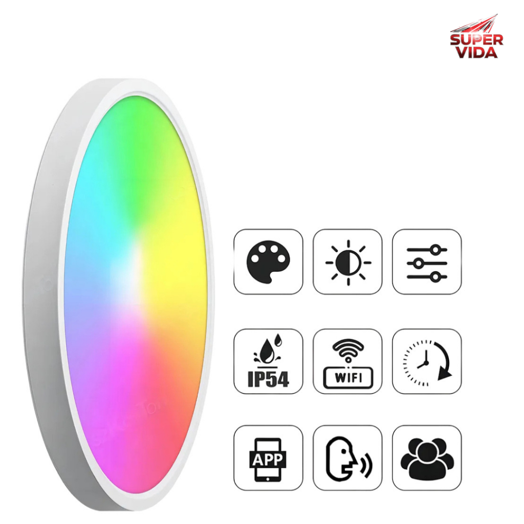 Lâmpada Teto Inteligente Plafon 21w Rgb Wifi Alexa App em Oferta na Shopee
