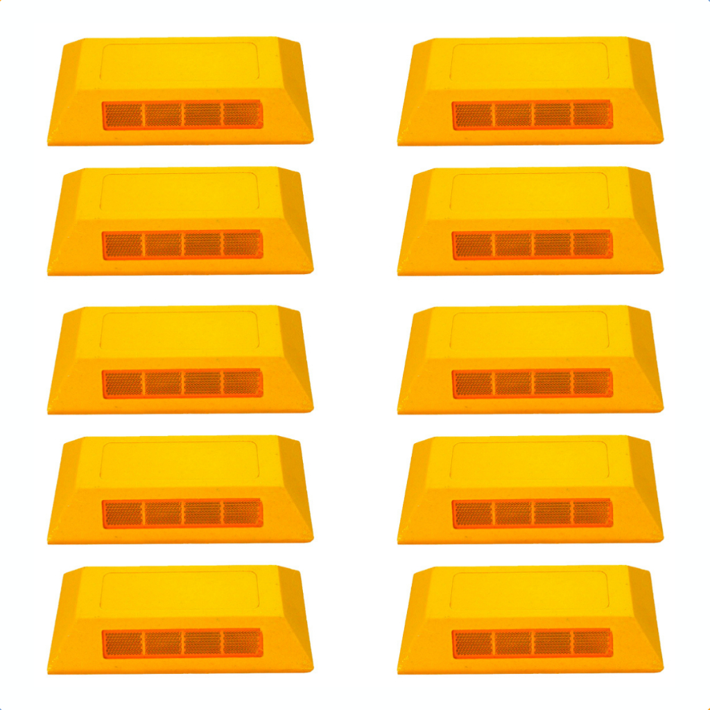 Kit 10 Tachões Sinalização Redutor de Velocidade
