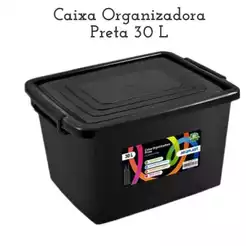 Caixa Organizadora 30L c/ Travas Escritório Limpeza Pet