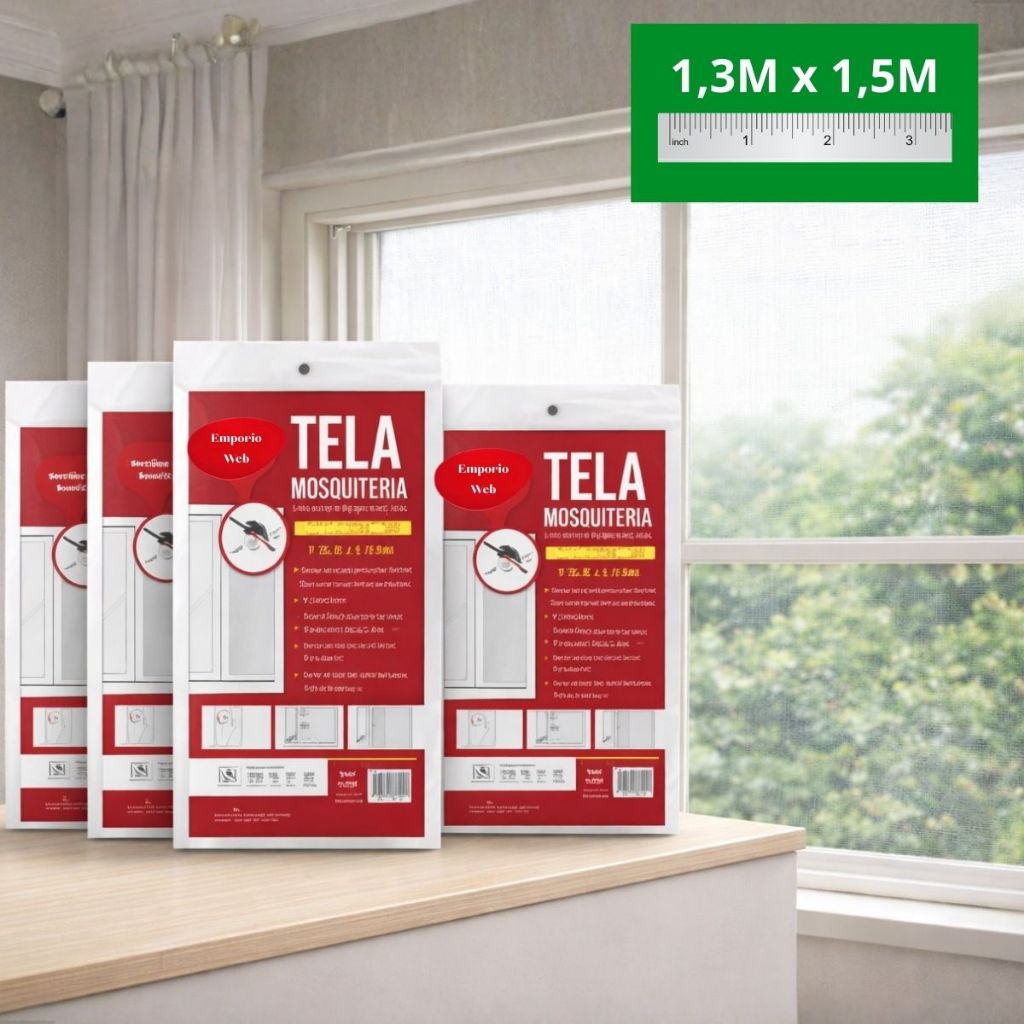 Telas Mosquiteira Janela Ajustavel Proteção Mosquito Branco Velcro Adesivo Colante Fácil Instalação