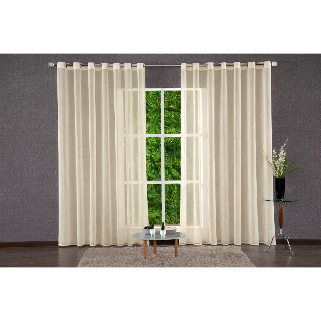 Cortina Voil sem Forro 2,80x2,30 Para sala quarto - Luxo