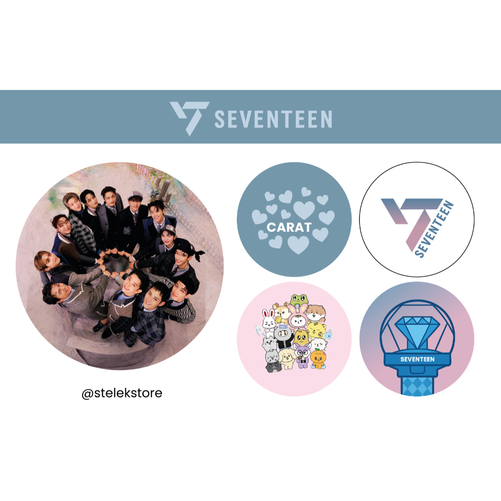 Kit Bottons SEVENTEEN - KPOP IDOL - Broche - Pin - Fanmade
