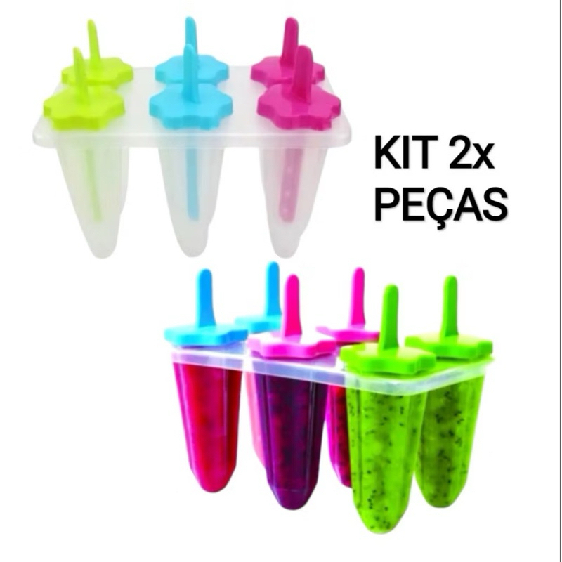 Forma De Sorvete Picolé Gelo Cone 6 Cavidades Com Palito Divertido Casa Cozinha Geladeira Clink