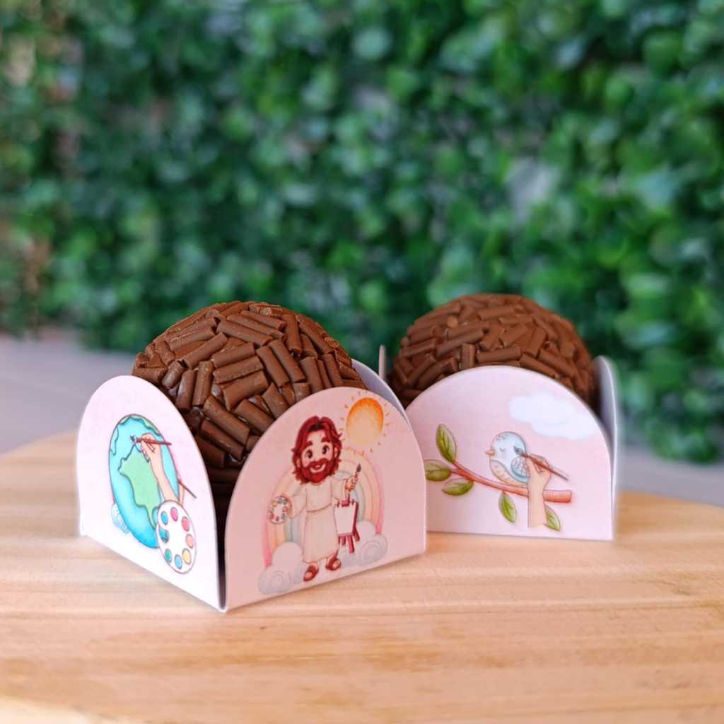 Forminhas para Doces O Maior Pintor do Mundo Personalizadas 4 Pétalas Brigadeiro Festa Aniversário Docinhos Lembracinhas
