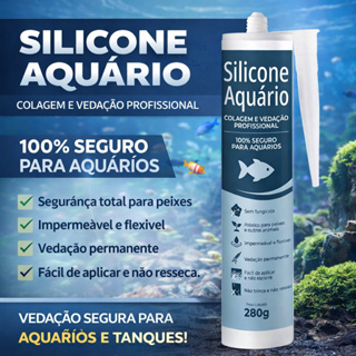Silicone Aquário Transparente Sem Fungicida em Oferta na Shopee