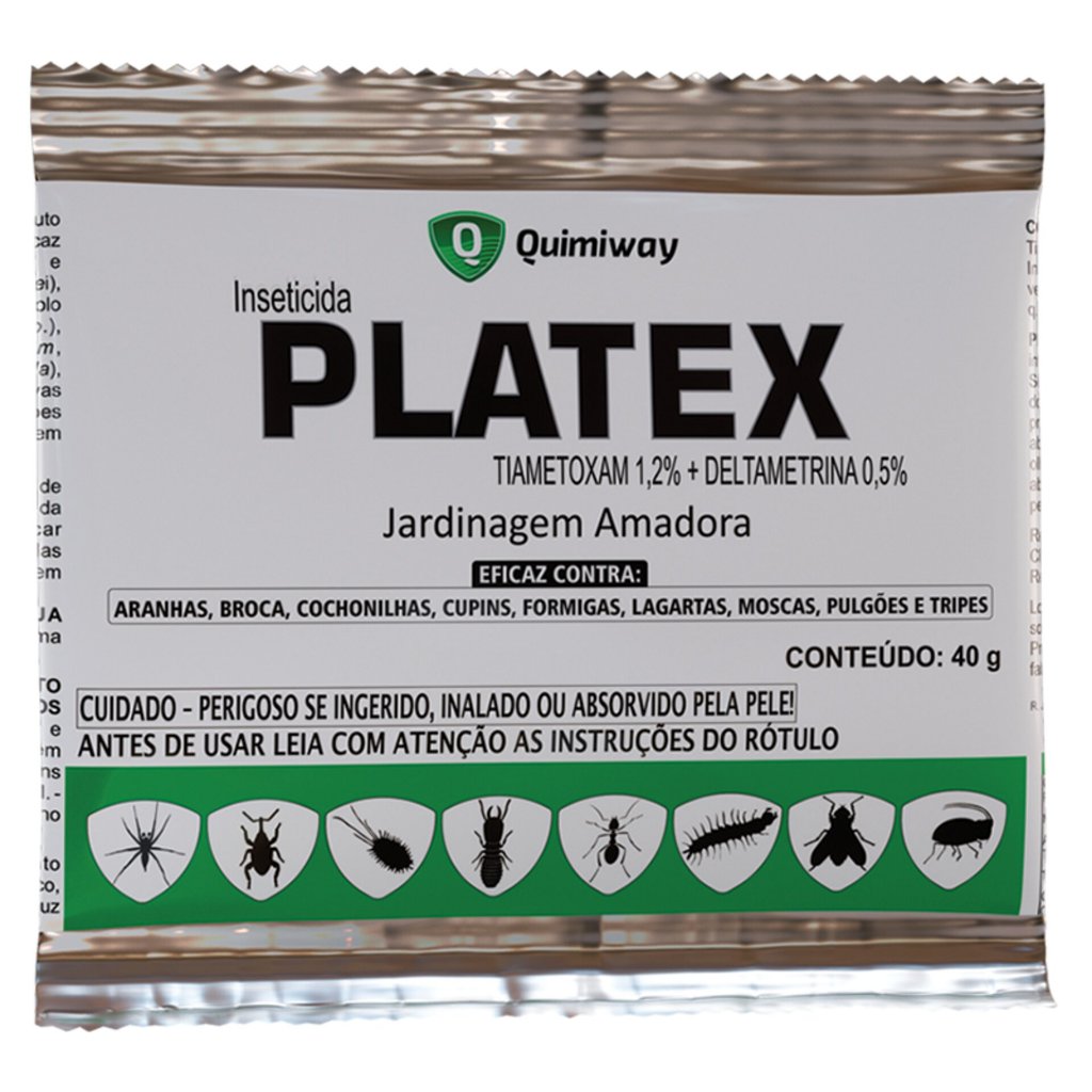 PLATEX 40G , QUIMIWAY, PLUGÕES, LARVA MINADORA, COCHONILHA ,CIGARRINHA