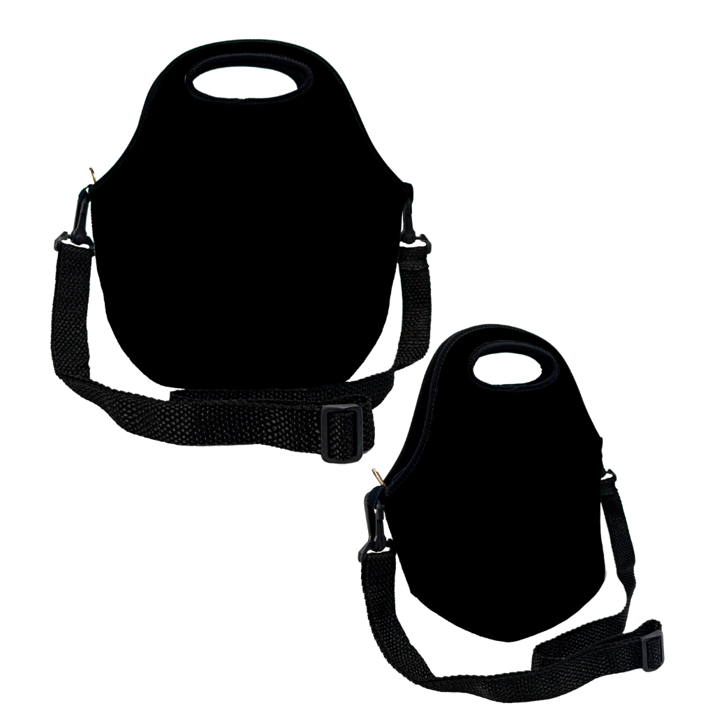 Lancheira Térmica Bolsa Marmita Fitness Neoprene Cor Preta Lanche Necessaire Marmiteira Ideal Para o Dia Dia