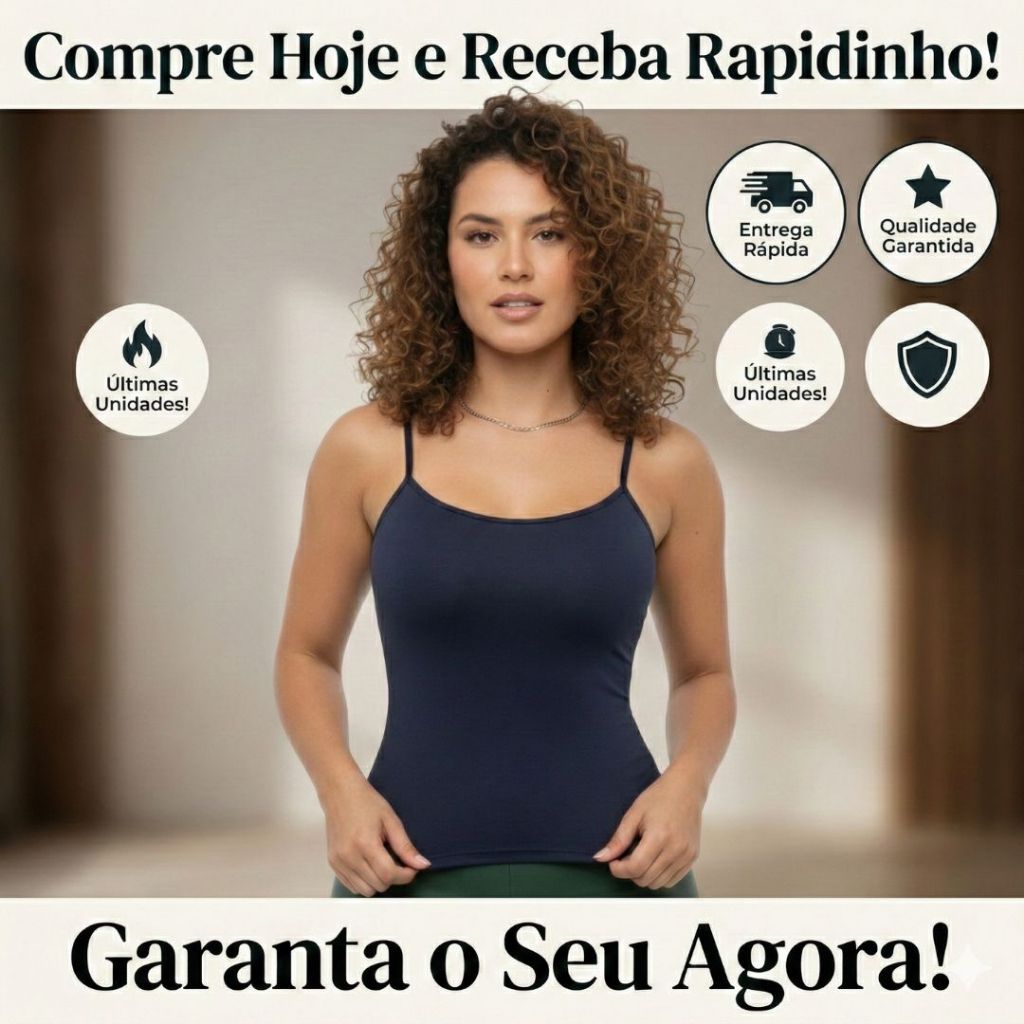 Blusa Feminina Regata de Alçinha Regulável