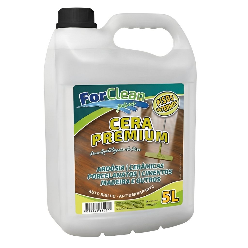 Cera  Para Piso: Auto Brilho Incolor Profissional - Efeito Metalizado Não Escorrega - Ideal para Restaurar o Brilho em Oferta na Shopee