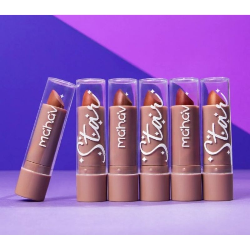 Batom Nude Matte Mahav Star Hidratante Longa Duração | Batom Cremoso Aveludado Maquiagem Feminina
