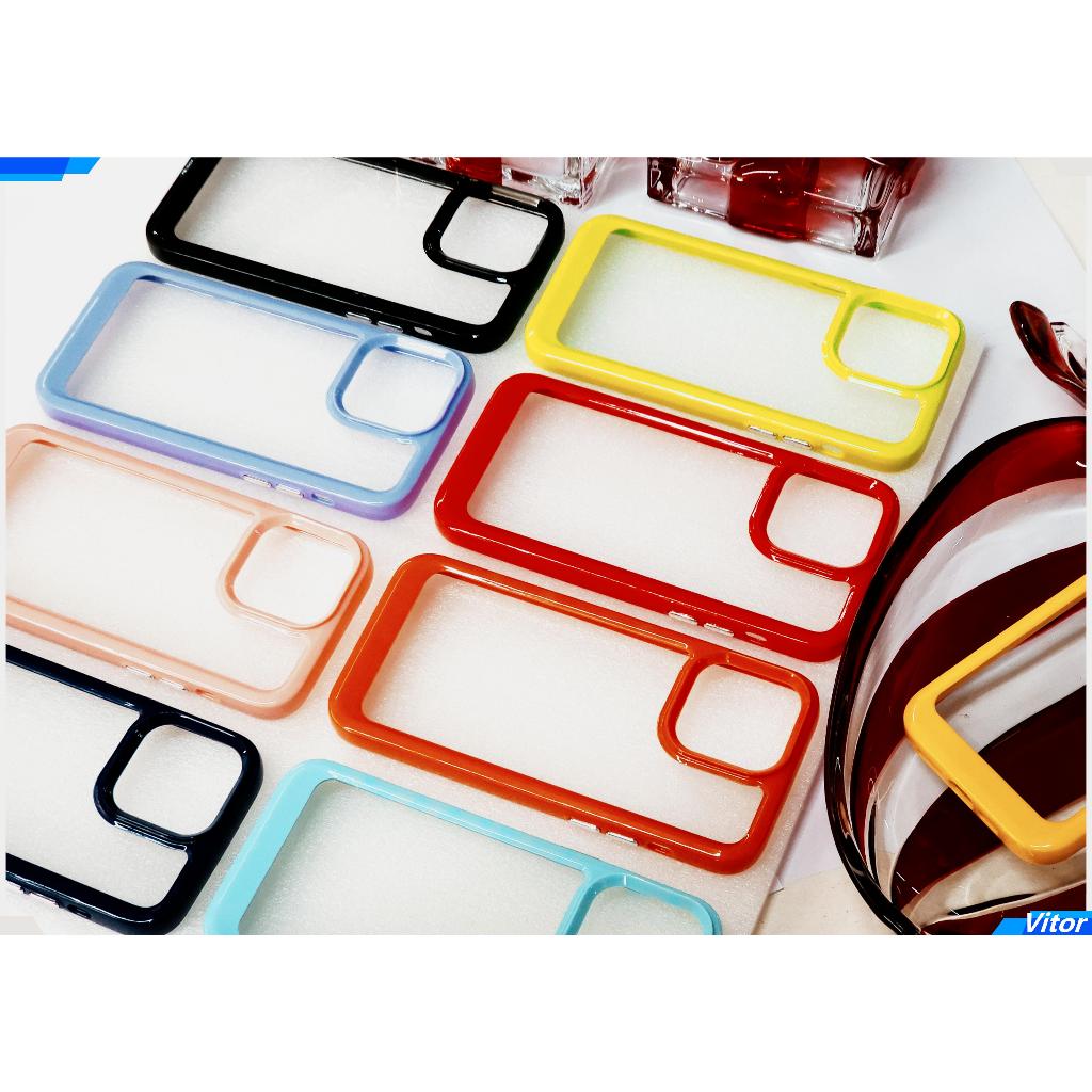 Capa Bumper Transparente com Bordas Coloridas Anti-Impacto Para iPhone 7/8G 7/8PLUS XR 11 11PROMAX