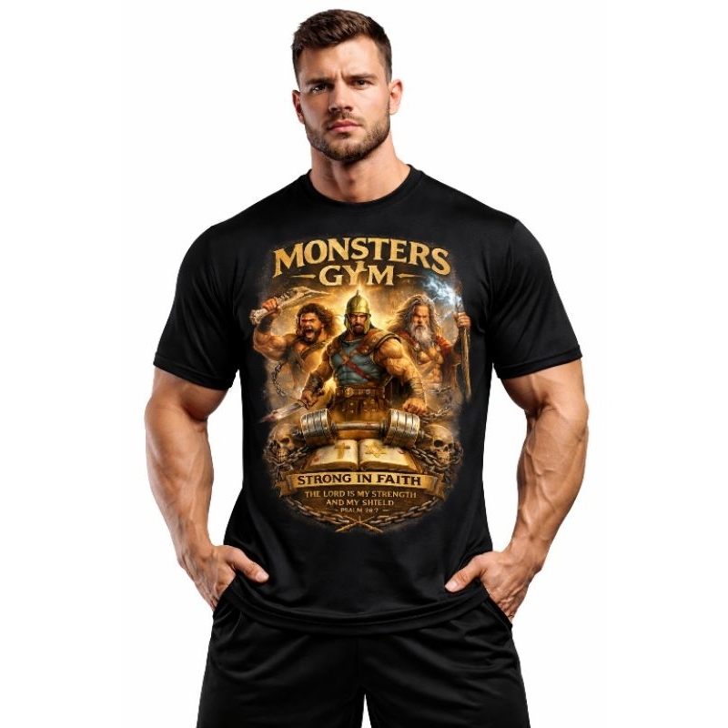 Camiseta Academia Masculina Dry Fit Preta Estampa Fitness Camisa Treino Musculação Confortável Tamanho G