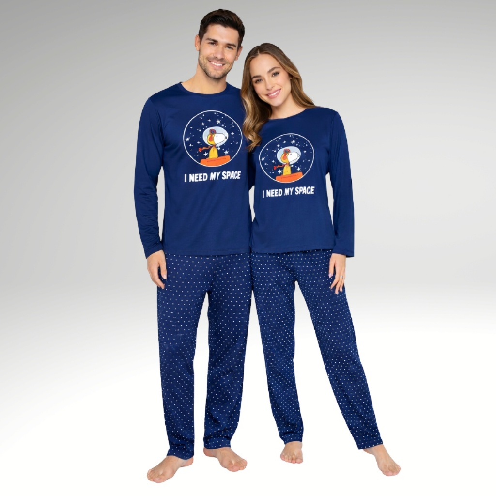 Kit 2 Pijamas De Frio Adulto Casal Longo Feminino Masculino Xadrex