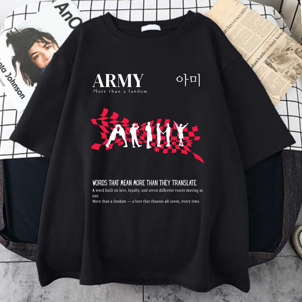 Camiseta Bang Tan Army Arirang Unissex 100% Algodão Plus Size